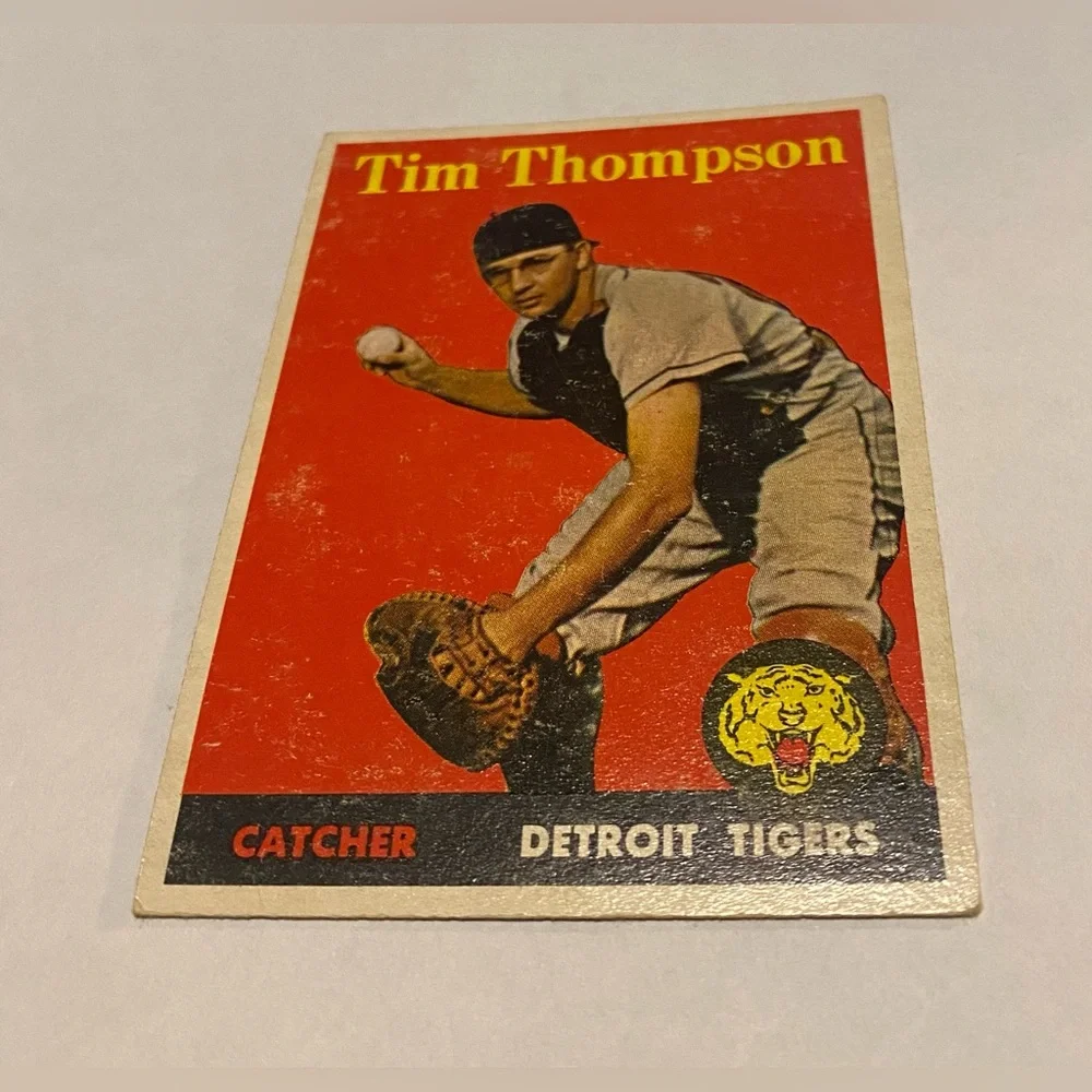 Tim Thompson 1958 Topps Baseball Card #57 (Yellow Name) Vintage Collectible
